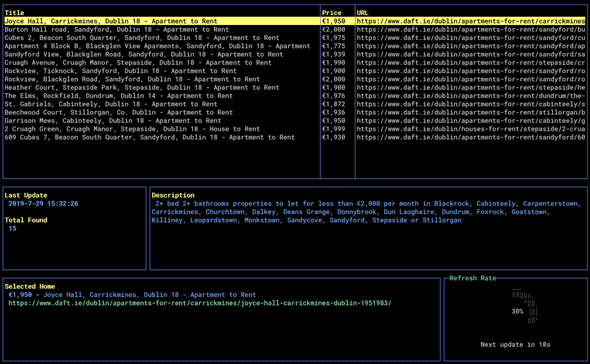 home-seek dashboard